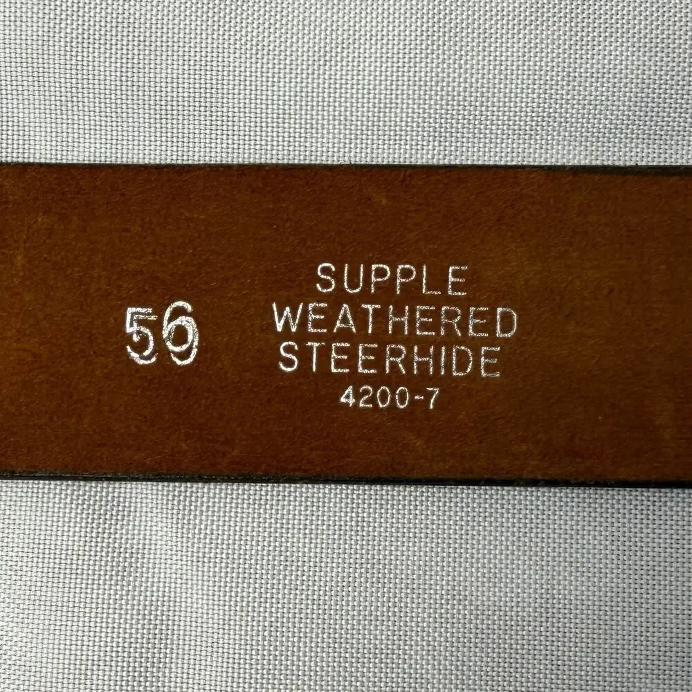 VTG‎ The Highwayman Brazilian Agate Buckle Steerhide Leather Belt XXL Western